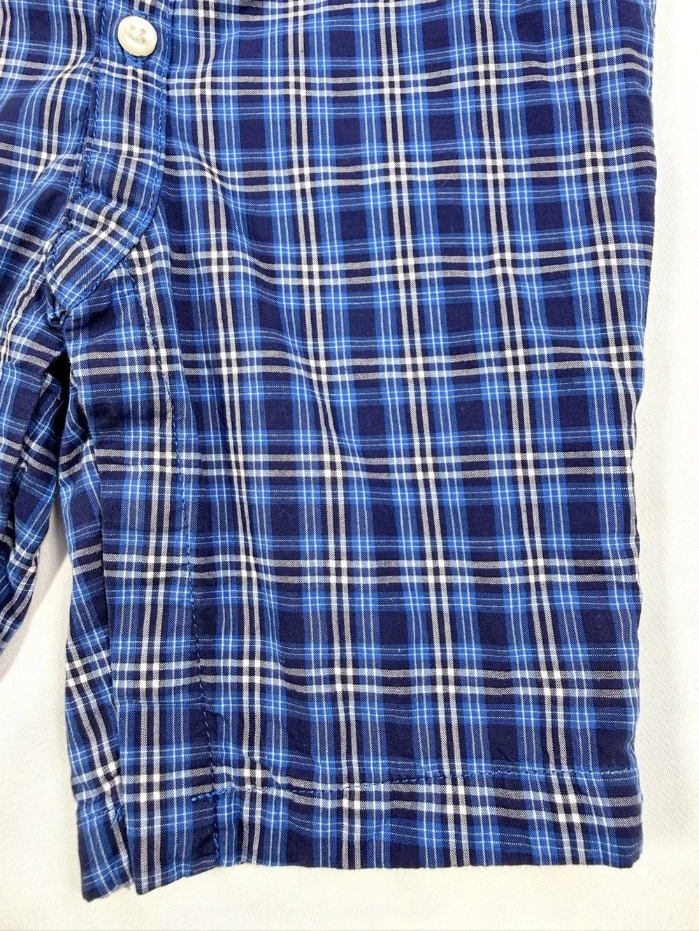 RALPH LAUREN 3 Months Plaid Lined Romper Button Front Polo Baby Preppy Classic‎